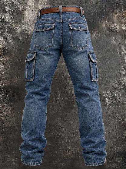 Classic Denim Utility Cargo Pants