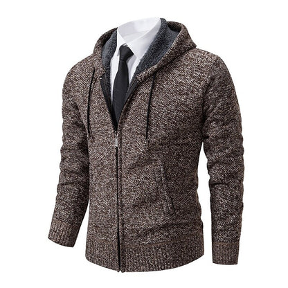Marl Hooded Zip Cardigan