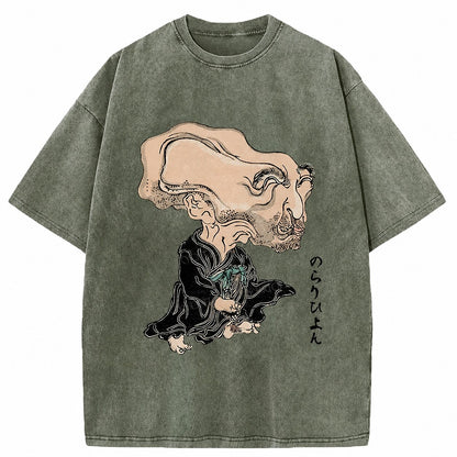 Japanese Style Yokai Washed T-Shirt