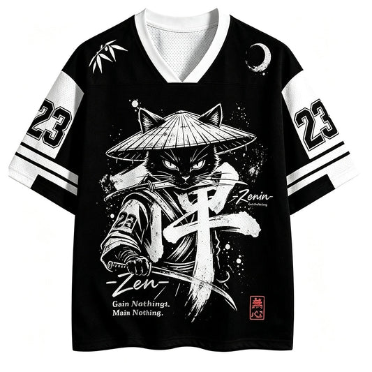 Zen Ronin Cat Number 23 V-Neck Mesh Jersey