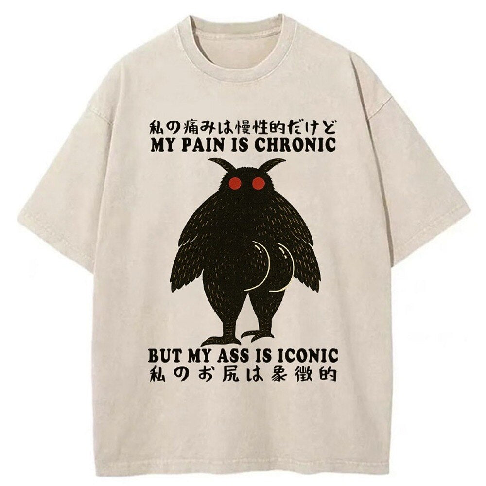 Japanese Style Mothman Washed T-Shirt