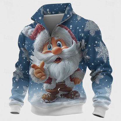 Cheeky Santa Half-Zip Sweatshirt