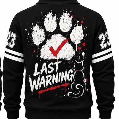 I Like You Knife Cat Half-Zip Sweatshirt