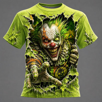 Halloween Men's Creepy Clown Carnival Graphic T-Shirt