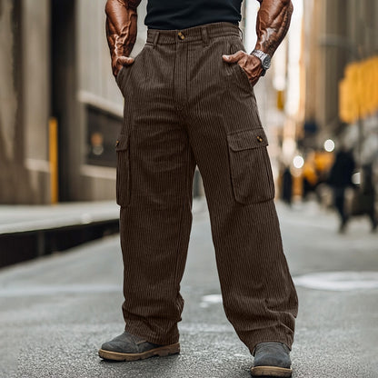 Relaxed Corduroy Utility Cargo Pants