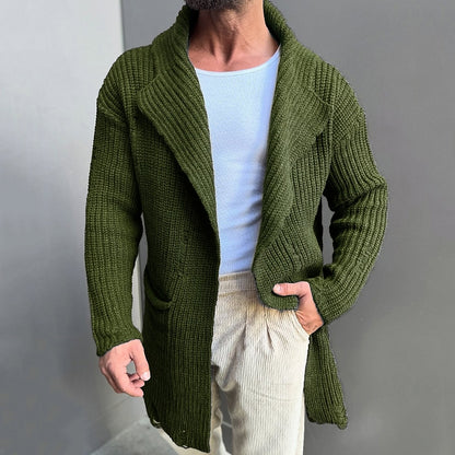 Ribbed Hooded Pocket Cardigan